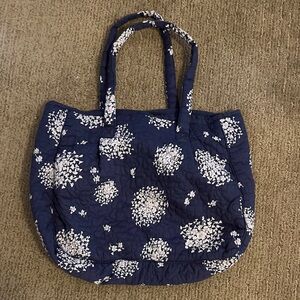 Vera Bradley Navy and White Floral Tote